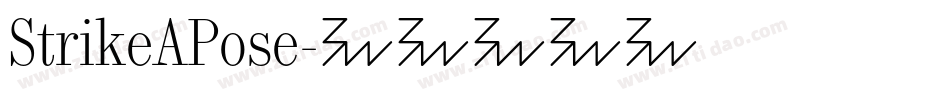 StrikeAPose字体转换