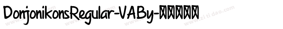 DonjonikonsRegular-VABy字体转换