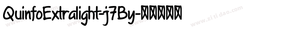 QuinfoExtralight-j7By字体转换