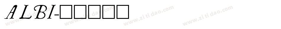 ALBI字体转换