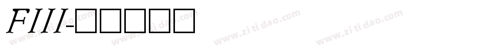 FIII字体转换