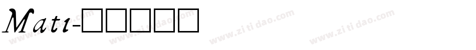 Mati字体转换