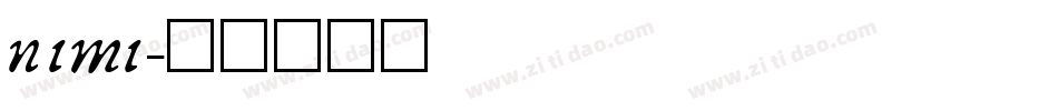 nimi字体转换