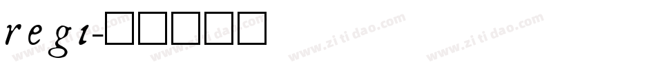 regi字体转换