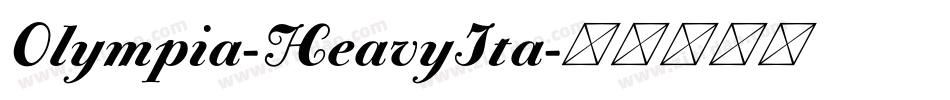 Olympia-HeavyIta字体转换