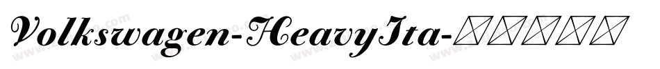 Volkswagen-HeavyIta字体转换