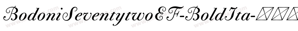 BodoniSeventytwoEF-BoldIta字体转换