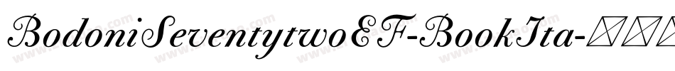 BodoniSeventytwoEF-BookIta字体转换