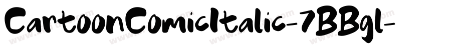 CartoonComicItalic-7BBgl字体转换