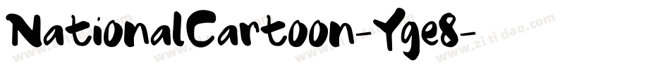 NationalCartoon-Yge8字体转换