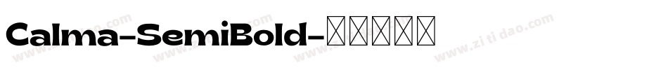 Calma-SemiBold字体转换