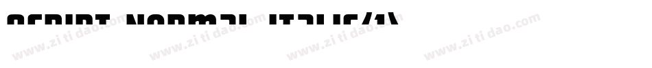 Script-Normal-Italic(1)字体转换