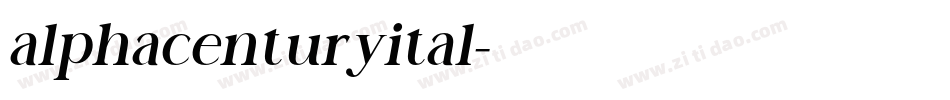 alphacenturyital字体转换