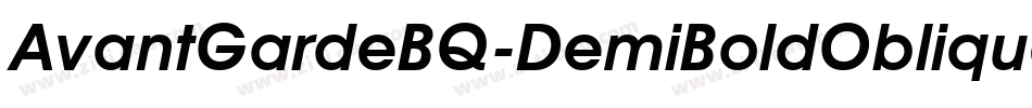AvantGardeBQ-DemiBoldOblique字体转换