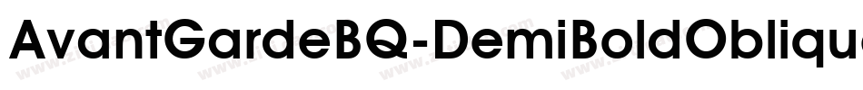 AvantGardeBQ-DemiBoldOblique字体转换