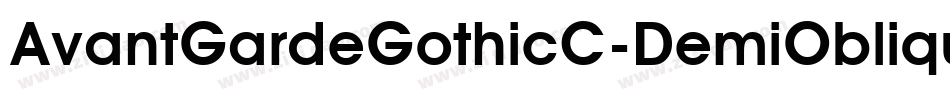 AvantGardeGothicC-DemiOblique字体转换