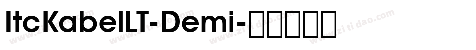 ItcKabelLT-Demi字体转换