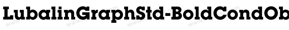 LubalinGraphStd-BoldCondObl字体转换