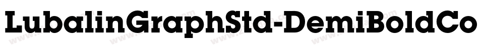 LubalinGraphStd-DemiBoldCond字体转换
