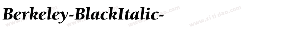 Berkeley-BlackItalic字体转换