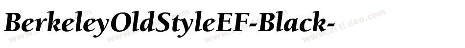 BerkeleyOldStyleEF-Black字体转换