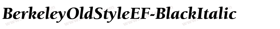 BerkeleyOldStyleEF-BlackItalic字体转换