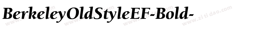 BerkeleyOldStyleEF-Bold字体转换