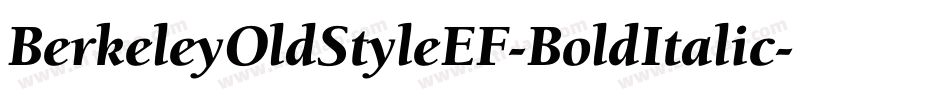 BerkeleyOldStyleEF-BoldItalic字体转换