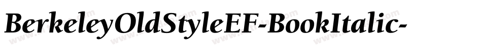 BerkeleyOldStyleEF-BookItalic字体转换
