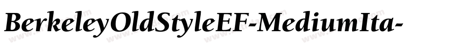 BerkeleyOldStyleEF-MediumIta字体转换