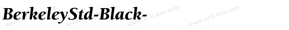 BerkeleyStd-Black字体转换