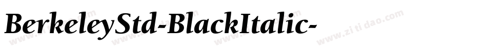 BerkeleyStd-BlackItalic字体转换