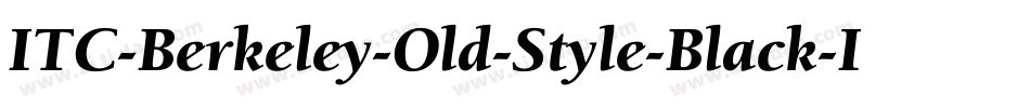 ITC-Berkeley-Old-Style-Black-It字体转换
