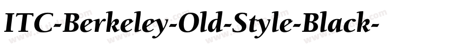 ITC-Berkeley-Old-Style-Black字体转换