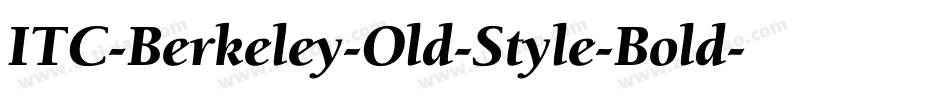 ITC-Berkeley-Old-Style-Bold字体转换