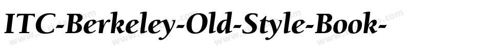 ITC-Berkeley-Old-Style-Book字体转换