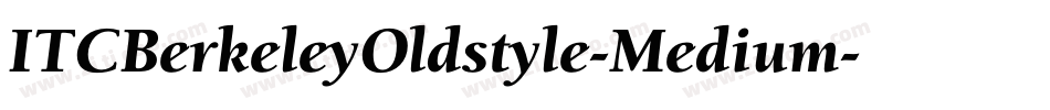 ITCBerkeleyOldstyle-Medium字体转换