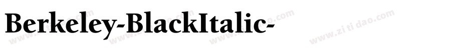 Berkeley-BlackItalic字体转换