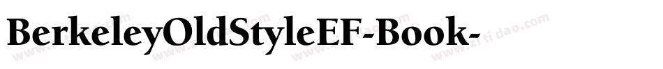 BerkeleyOldStyleEF-Book字体转换
