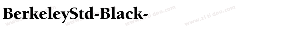 BerkeleyStd-Black字体转换