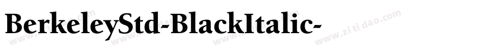 BerkeleyStd-BlackItalic字体转换