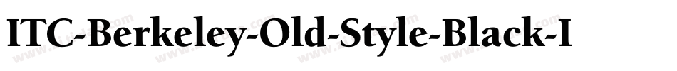 ITC-Berkeley-Old-Style-Black-It字体转换