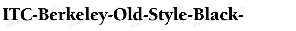 ITC-Berkeley-Old-Style-Black字体转换