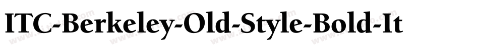 ITC-Berkeley-Old-Style-Bold-It字体转换