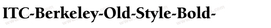 ITC-Berkeley-Old-Style-Bold字体转换