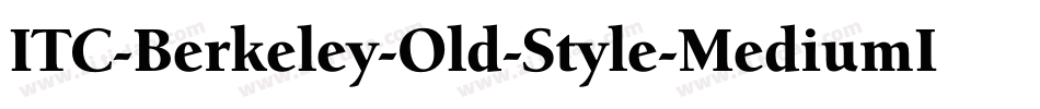 ITC-Berkeley-Old-Style-MediumIt字体转换