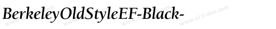 BerkeleyOldStyleEF-Black字体转换