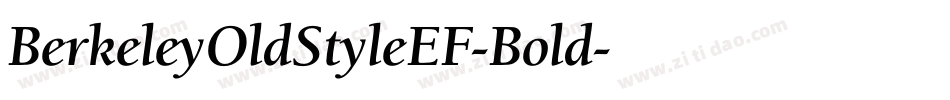 BerkeleyOldStyleEF-Bold字体转换