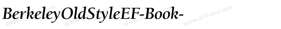 BerkeleyOldStyleEF-Book字体转换