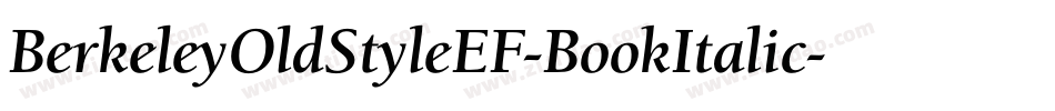 BerkeleyOldStyleEF-BookItalic字体转换